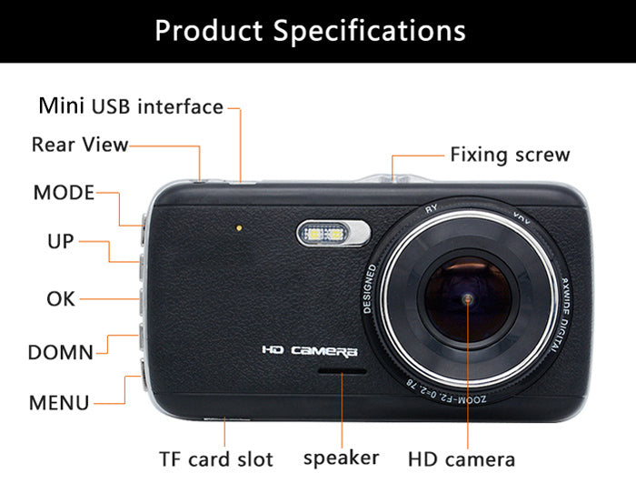 car dvr camcorder full HD 1080p night vision