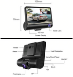 DASHCAM DVR Triple Caméra de Voiture