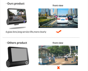 DASHCAM DVR Triple Caméra de Voiture
