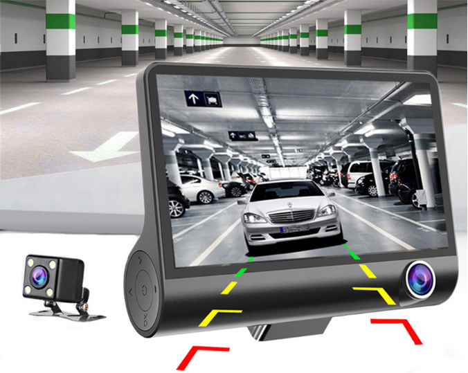 DASHCAM DVR Triple Caméra de Voiture